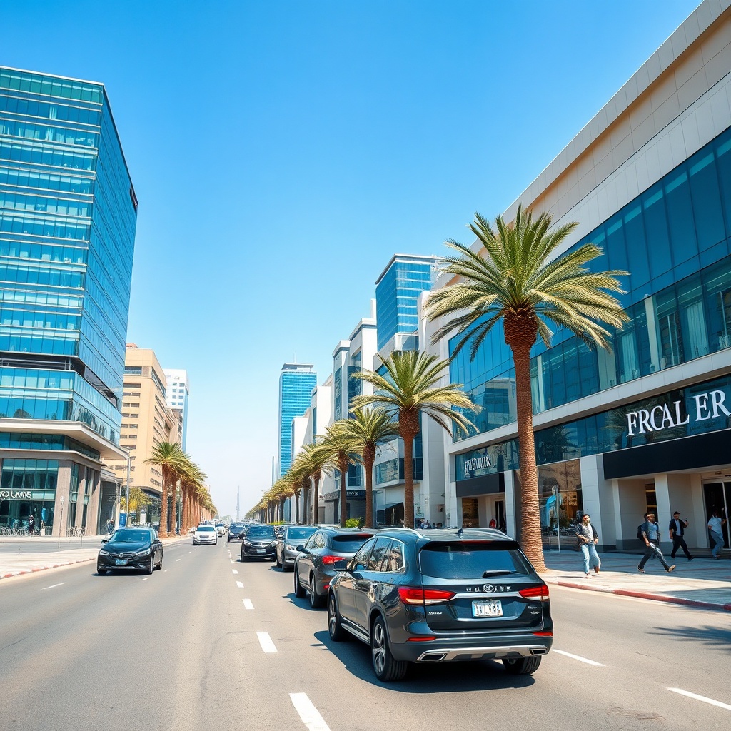 Modern commercial district and high-end infrastructure in the Fifth Settlement for professionals moving from the UAE to New Cairo.
