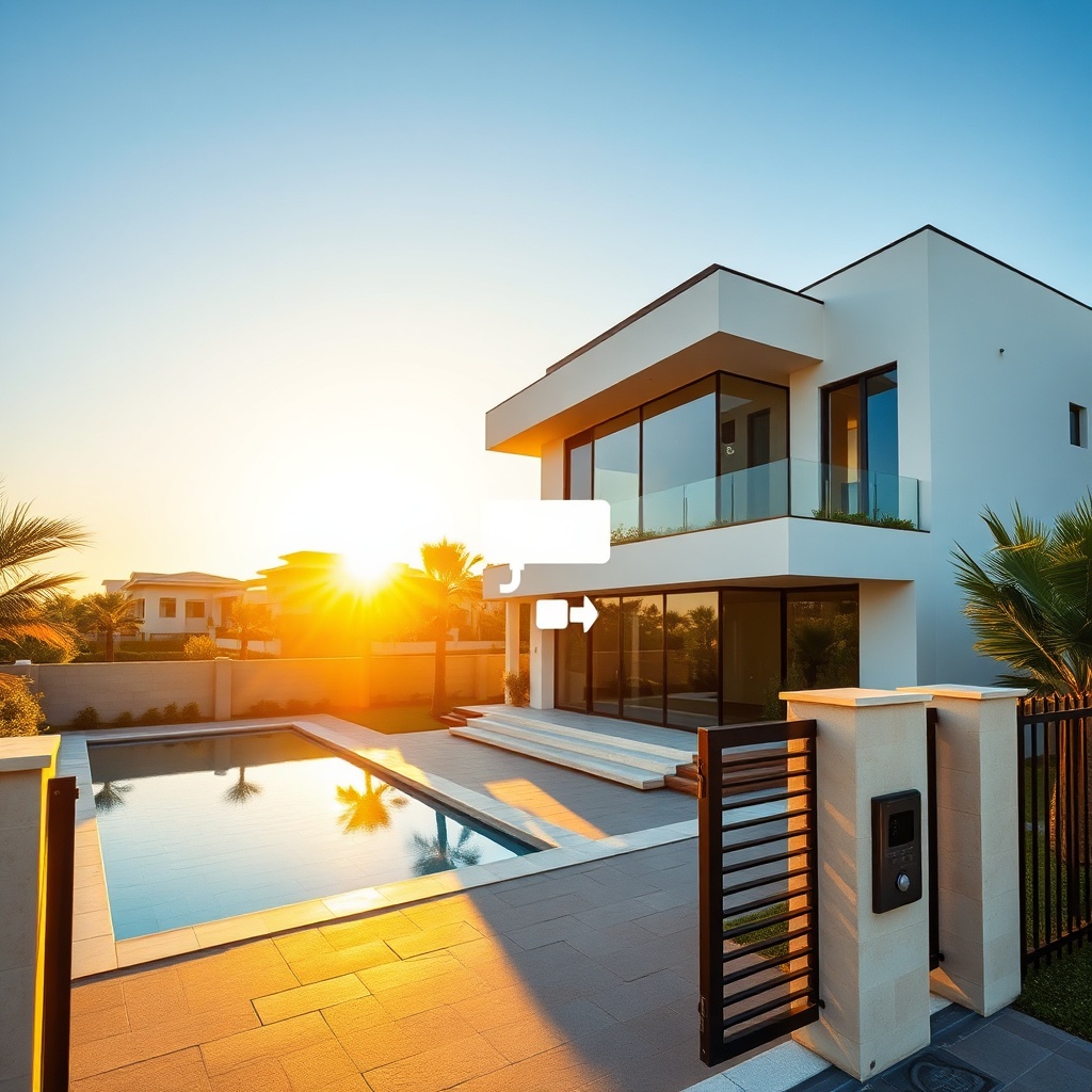 Exclusive branded villa in a luxury rental compound in New Cairo, featuring contemporary architecture, private pool, and smart security systems in Mostakbal City
